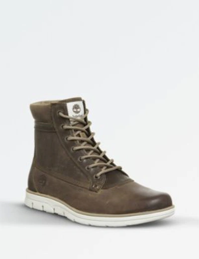 Shop Timberland Bradstreet Leather Boots In Oakwood Poseidon