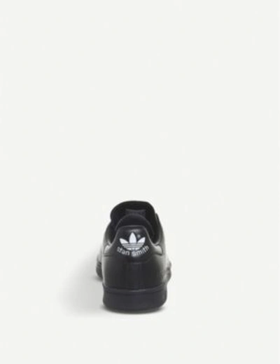 Shop Adidas Originals Raf X Stan Smith Leather Trainers In Black Mono