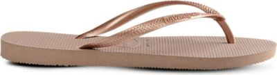 Havaianas Slim Logo-embossed Rubber Flip Flops In Rose Gold