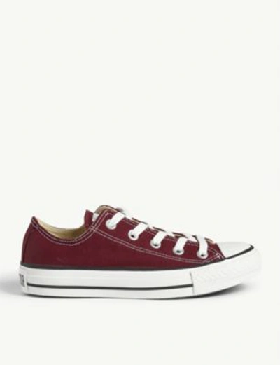 Shop Converse All Star Low-top Trainers In Maroon Canvas