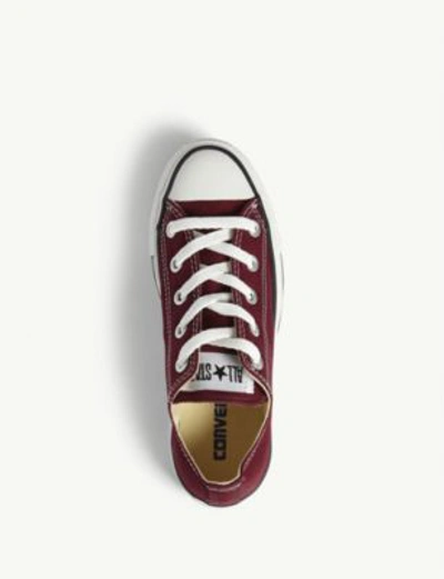 Shop Converse All Star Low-top Trainers In Maroon Canvas