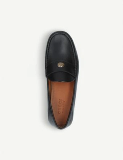 Gucci Kanye Black Leather Driving Shoes | ModeSens