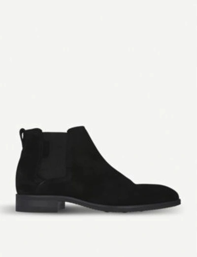 Shop Kurt Geiger Manhattan Suede Chelsea Boots In Black