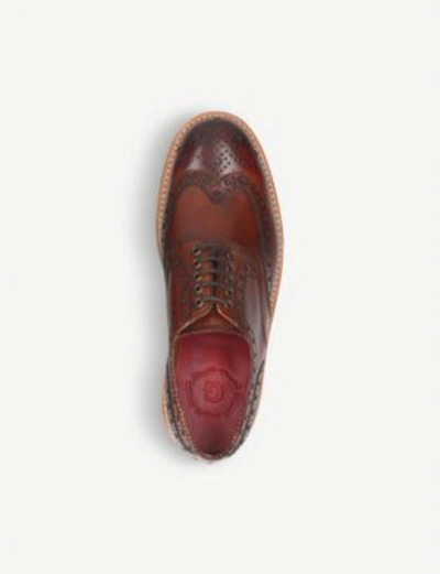 Shop Grenson Archie Leather Brogues In Tan