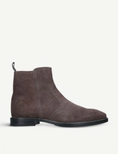 Shop Kurt Geiger Bournemouth Suede Ankle Boots In Grey