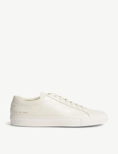 Shop Common Projects Achilles Leather Low Trainers In Warm White Leather