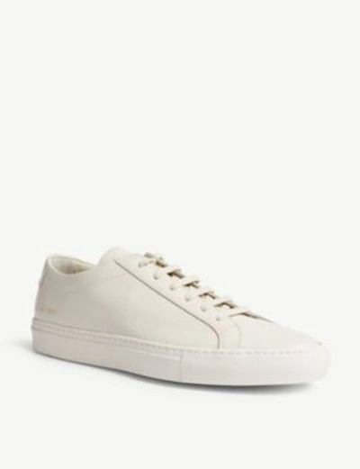 Shop Common Projects Achilles Leather Low Trainers In Warm White Leather