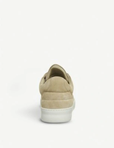 Shop Filling Pieces Low Top Ripple Suede Trainers In Beige Suede