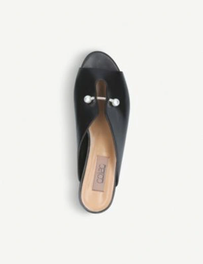 Shop Coliac Lucilla Embellished Leather Sandals In Black