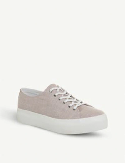 Vagabond Peggy Canvas Flatform Trainers In Milkshake | ModeSens