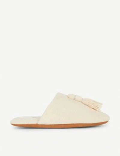 Shop Skin Vara Cotton-blend Slippers In Honey