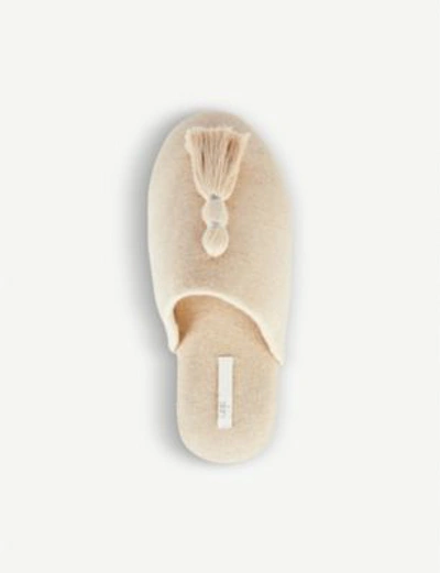 Shop Skin Vara Cotton-blend Slippers In Honey