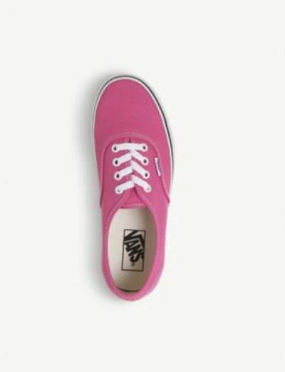 Shop Vans Authentic Canvas Trainers In Hot Pink True White