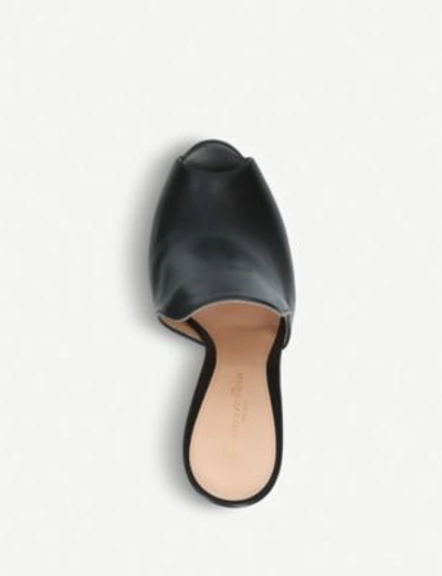 Shop Gianvito Rossi Aramis 105 Leather Heeled Mules In Black