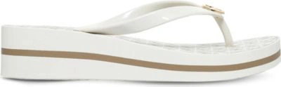 Shop Michael Michael Kors Bedford Flip Flops In Cream Comb