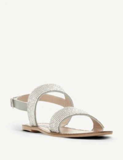 Shop Steve Madden Alea Diamante Sandals In Silver