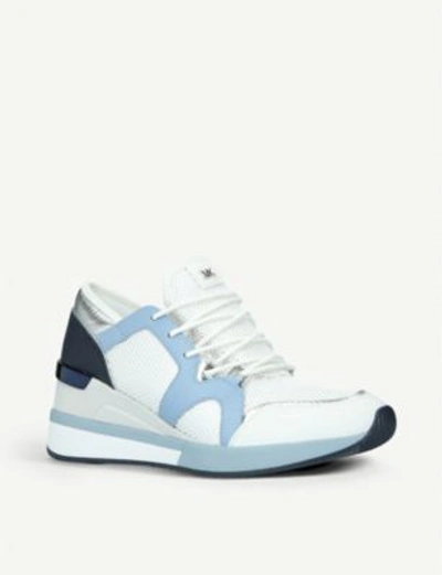 Shop Michael Michael Kors Scout Mesh Trainers In Blue Other