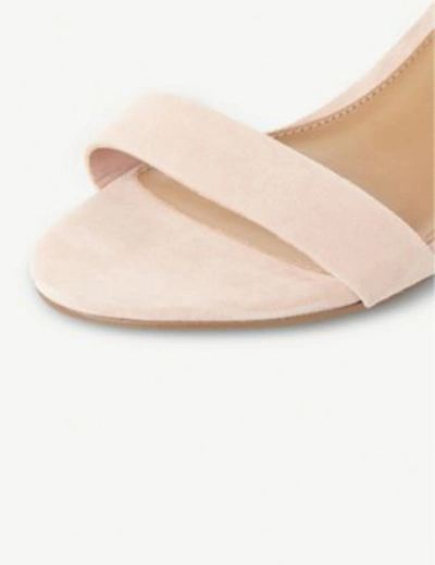 Shop Steve Madden Irenee Suede Heeled Sandals In Pink-suede