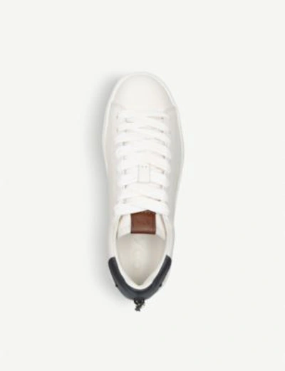 Shop Coach Counter Charm Leather Trainers In White/navy