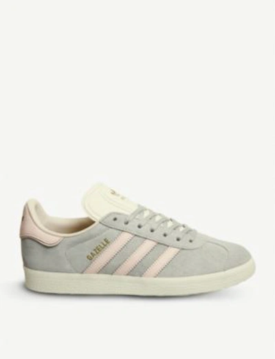 Adidas Originals Gazelle Suede Trainers In Grey Two Icey Pink | ModeSens