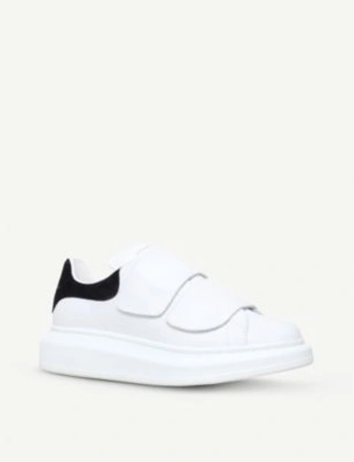 Shop Alexander Mcqueen Runway Leather Platform Trainers In White