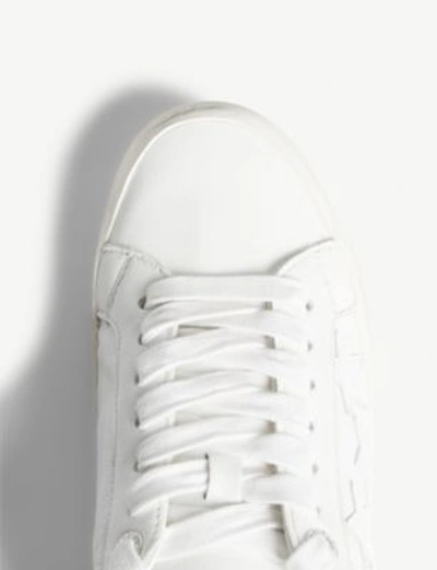 Shop Zadig & Voltaire Zadig Stars Leather Trainers In Blanc