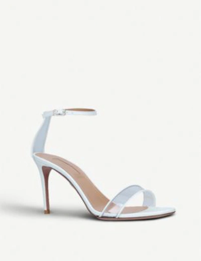 Shop Aquazzura Minimalist Open-toe Leather Sandal In White