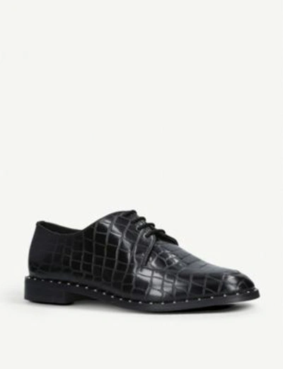 Shop Kg Kurt Geiger Mali Leather Loafers In Black