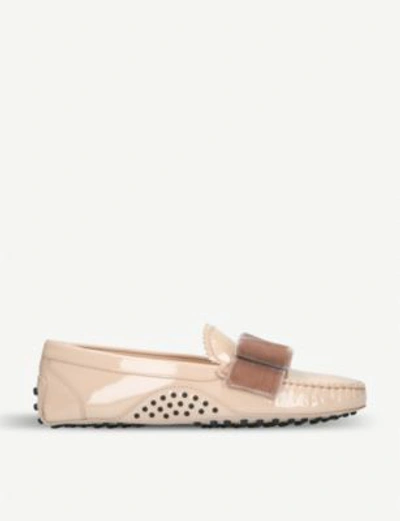 Shop Tod's X Alessandro Dell'acqua Gommino Leather Driving Shoes In Pink