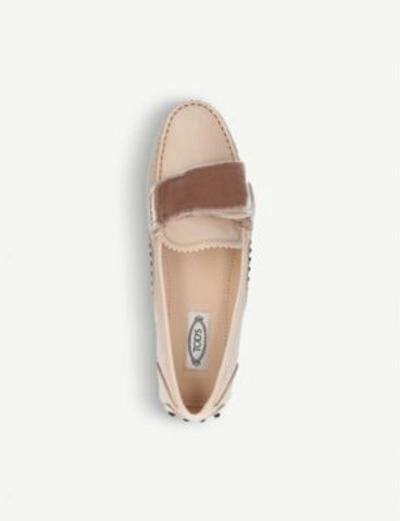 Shop Tod's X Alessandro Dell'acqua Gommino Leather Driving Shoes In Pink