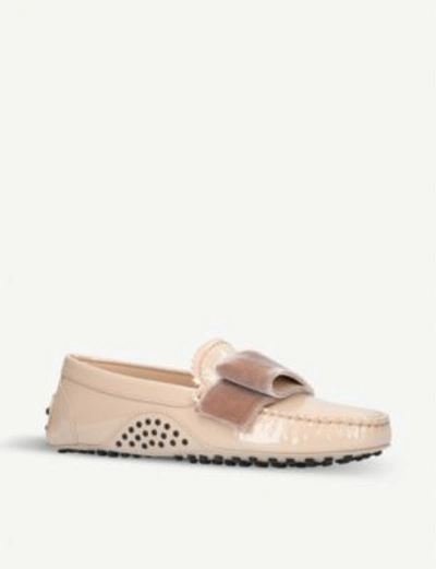 Shop Tod's X Alessandro Dell'acqua Gommino Leather Driving Shoes In Pink