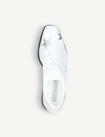Shop Stella Mccartney Women's White Elyse Faux-leather Flatform Sneakers In White/oth