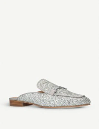 Shop Tory Burch Amelia Glitter Loafers In Silver
