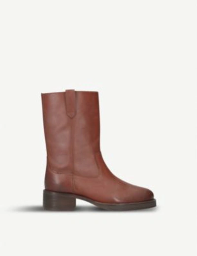 Shop Kg Kurt Geiger Terry Leather Boots In Tan