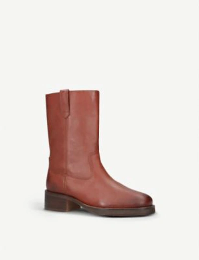 Shop Kg Kurt Geiger Terry Leather Boots In Tan