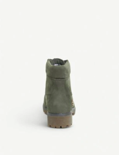 Shop Timberland Slim Premium 6&#34; Nubuck Boots In Forest Night