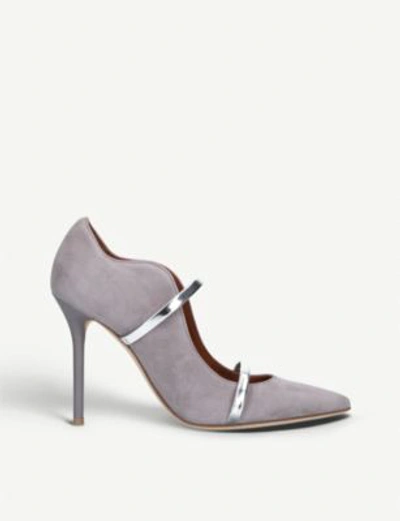 Shop Malone Souliers Maureen 100 Suede Courts In Grey/other