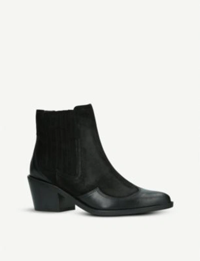 Shop Kurt Geiger Raiden Leather Chelsea Boots In Black