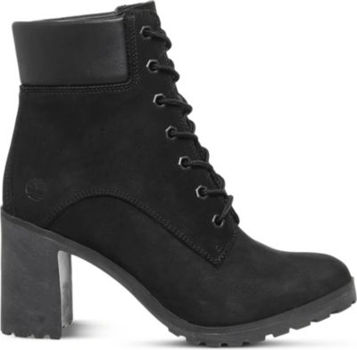 Shop Timberland Women's Black Allington 6 Leather Heeled Ankle Boots