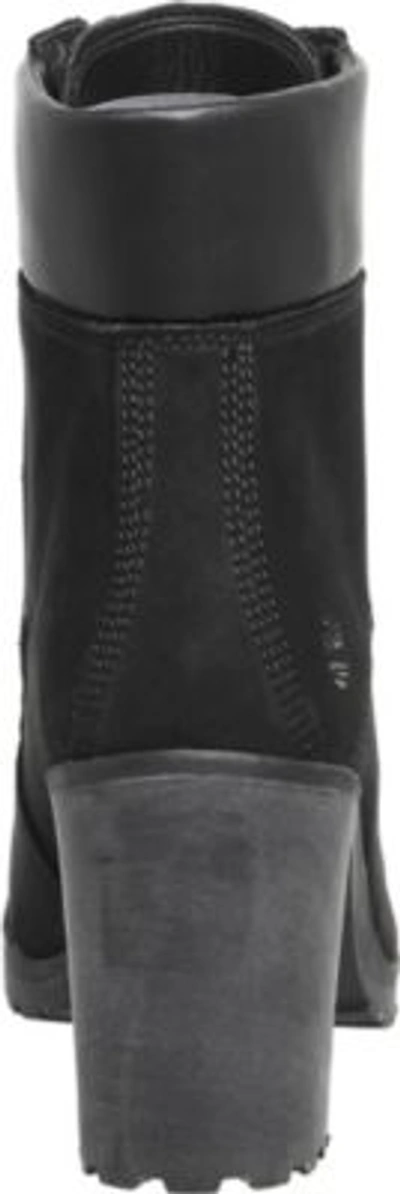 Shop Timberland Women's Black Allington 6 Leather Heeled Ankle Boots