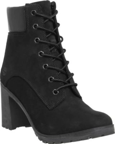 Shop Timberland Women's Black Allington 6 Leather Heeled Ankle Boots