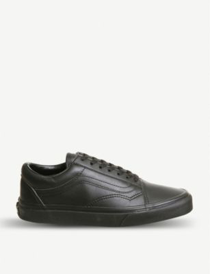 vans old skool trainers black black mono leather