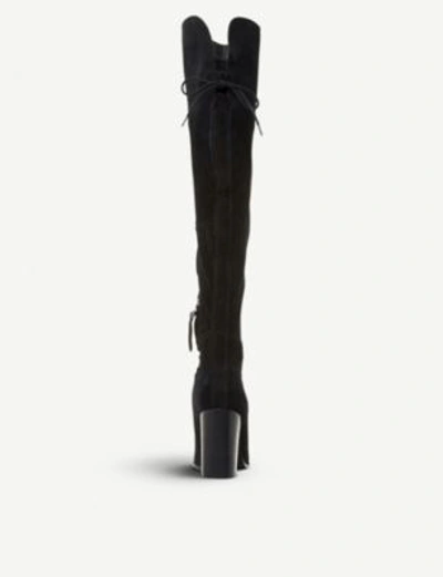 Shop Steve Madden Novela Suede Over-the-knee Boots In Black