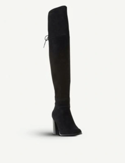 Shop Steve Madden Novela Suede Over-the-knee Boots In Black