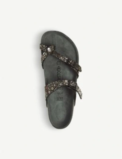 Shop Birkenstock Mayari Stone-effect Metallic Sandals In Metallic Black