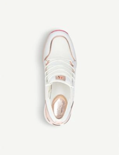 Shop Michael Michael Kors Scout Monogram Mesh Trainers In White/oth