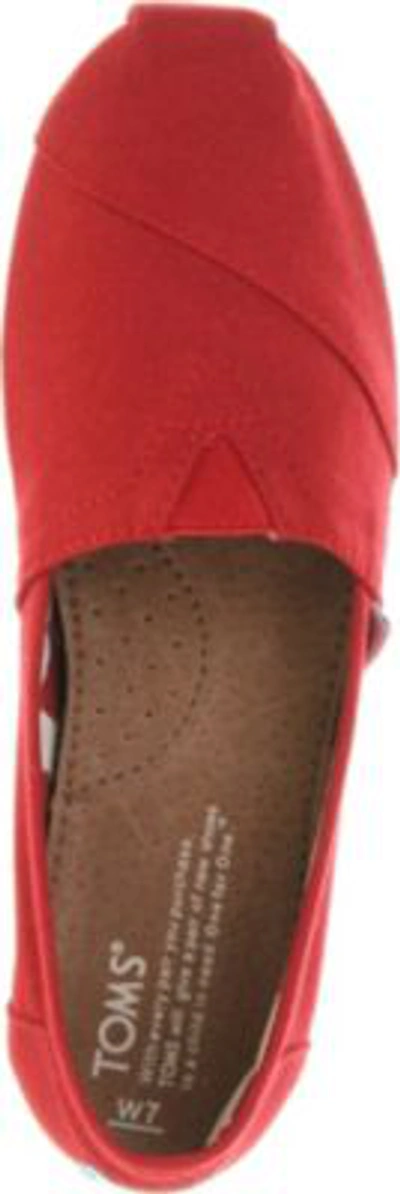 Shop Toms Classic Canvas Shoes In Red