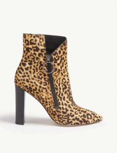 Shop Paige Kate Leopard Print Heeled Boots