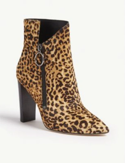 Shop Paige Kate Leopard Print Heeled Boots
