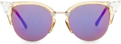 Shop Fendi Ff0041 Cat-eye Sunglasses In Bronze